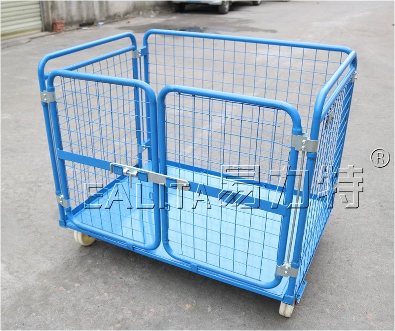 Warehouse Steel Cargo Roll Cage Trolley